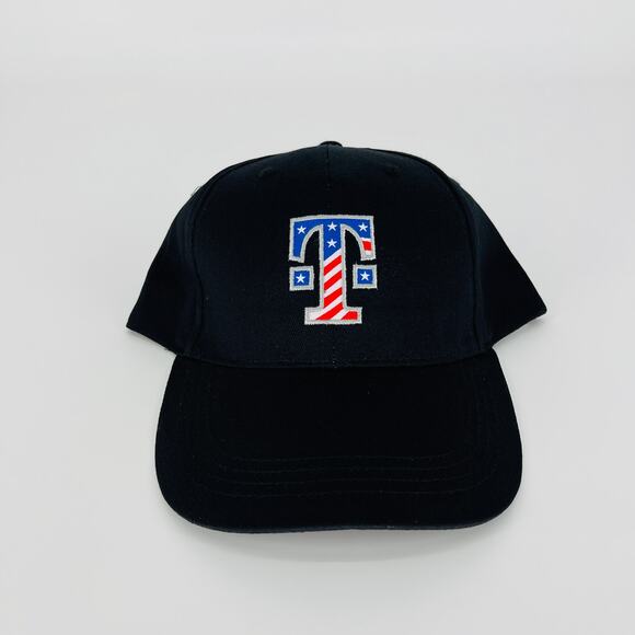 T-Mobile Black Baseball Cap / Hat with Americana "T" Logo and grey camo peak NWT - Picture 1 of 7